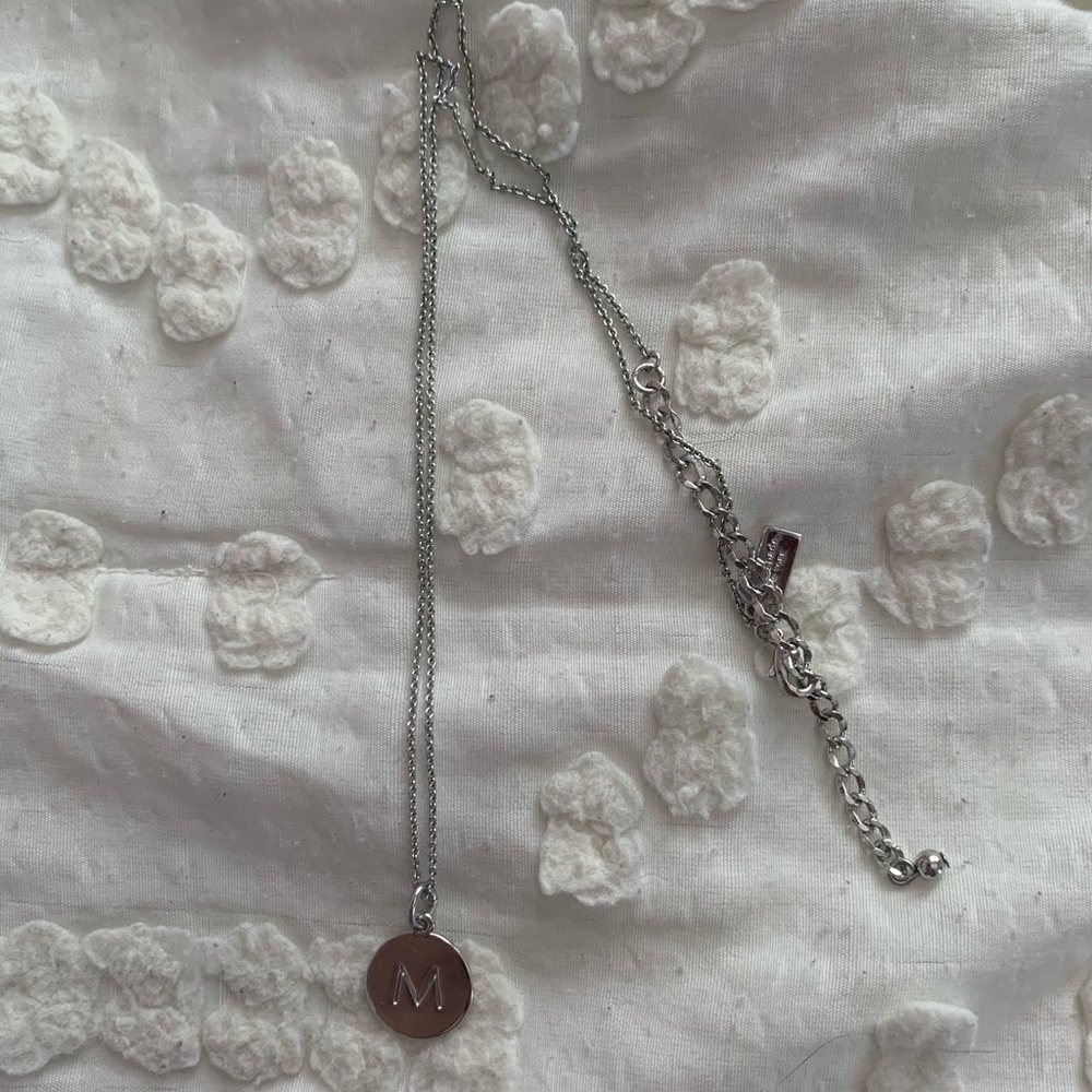 Kate Spade silver initial necklace